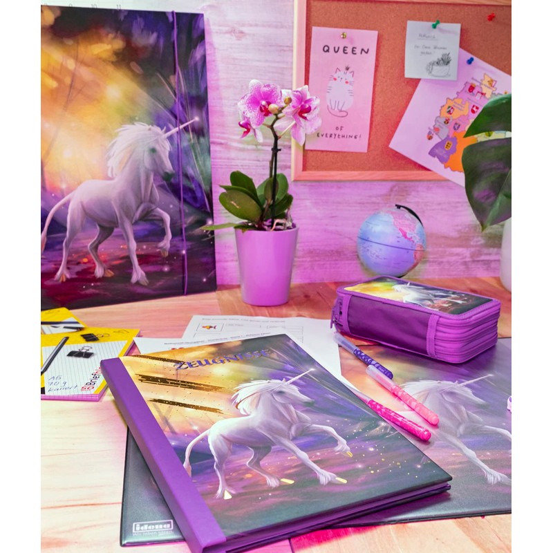 Idena 20132 Certificate Folder in Unicorn Design with 12 Sleeves