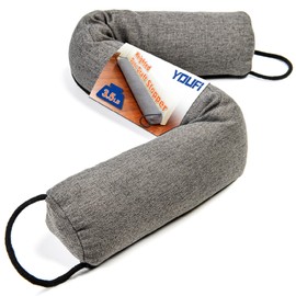 YOUFi 36 Inch Weighted Door Draft Stopper, 3.5lb Heavy Under Door Draft Blocker, Self-Resetting Gap Filler Seal Blocks Cold, Hot Air, Noise, with Non-Slip Bottom, Machine Washable Cover