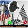 NELXINJO 6FT Stainless Steel Flag Pole Kit with Bracket for