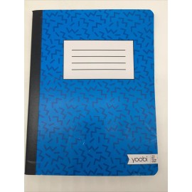 yoobi Yobi Composition Book Blue Wide Ruled  100 sheet 9.25 x 7.5 inches