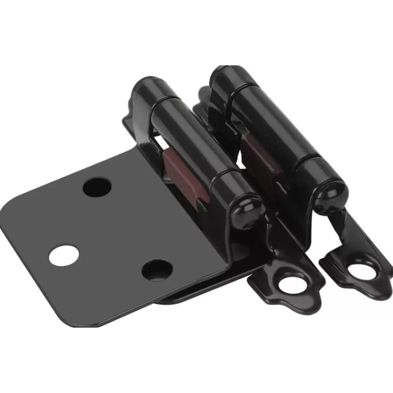 LIZOFERTAS Bisagra Americana Bisagra De Parche 40 Piezas Negro Mate