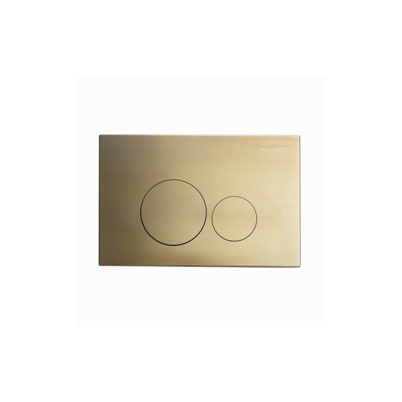 Wall Mount Dual Flush Metal Actuator plate in Matte Gold