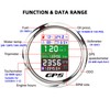 6-in-1 GPS Speedometer 3-3/8" 85mm MAIMEIMI Multi-Functional Adjustable Tachometer Voltmeter