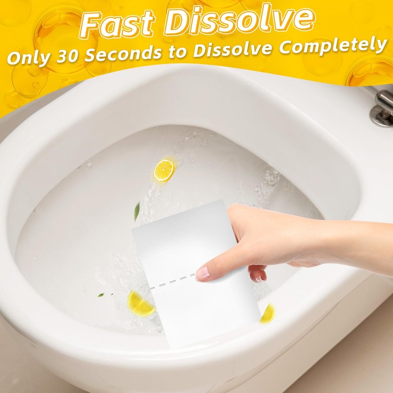 Soulink Toilet Cleaning Sheets - Plastic-Free, Liquidless, Toilet Bowl Cleaner