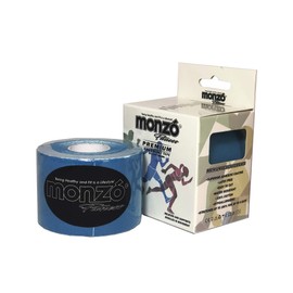 MONZO, Cinta Kinesiológica, Kinesio Tape, Black Series, Kinesio (AZUL CIELO)