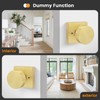 goldenwarm Gold Dummy Door Knobs, Zinc Alloy Square Ball Brushed