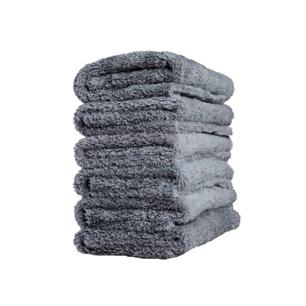 Adam's Polishes Borderless Grey Edgeless Microfiber Towel - Premium Quality 480gsm, 16 x 16 inches Plush Microfiber - Delicate Touch for The Most Delicate Surfaces (6 Pack)