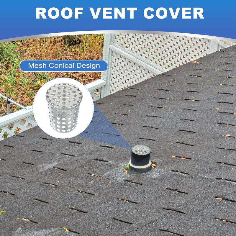 PATIKIL Gutter Guard Filter 2"-1.6", PVC Termination Cap Mesh Screen