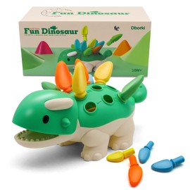 Dinosaur Montessori Toys, Sensory Baby Toys 6-12,12-18 Months Development,Fine Motor Skills Toys, Color Classification and Recognition, Montessori Toys for 1 Year Old Boys