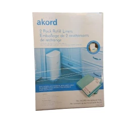 AKORD Hands Free Ergonomic Diaper Pail Liners 2 Pack Odor Control Hygienic Disposal