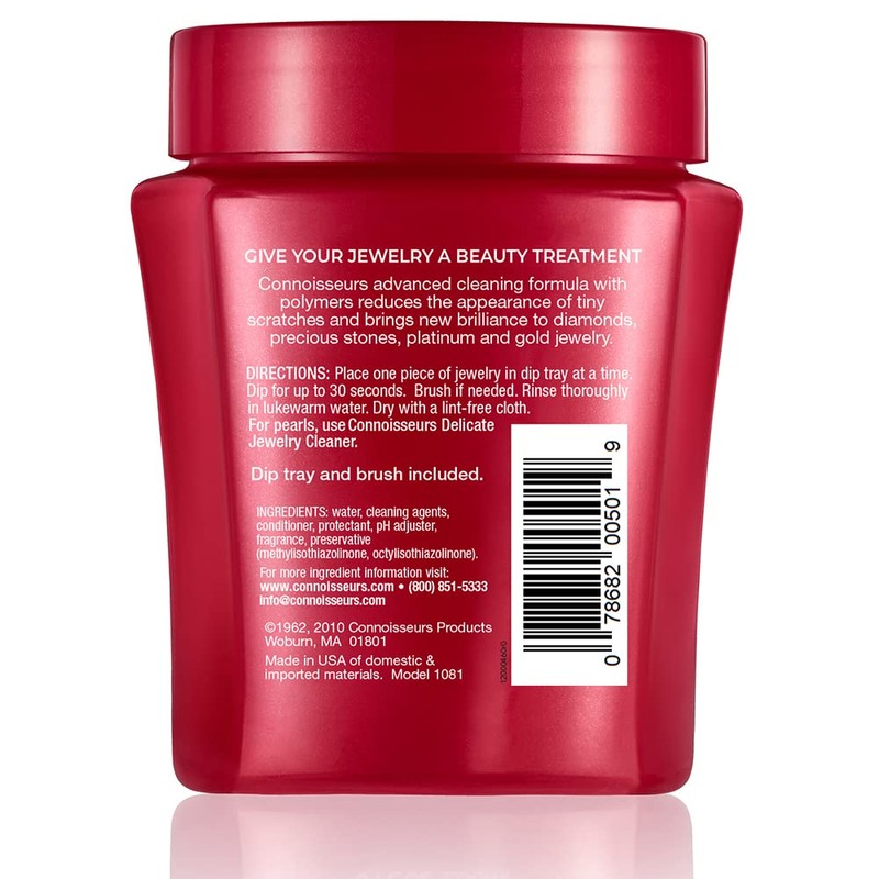 Connoisseurs Premium Edition Fine Jewelry Cleaner Solution for Gold, Diamonds,