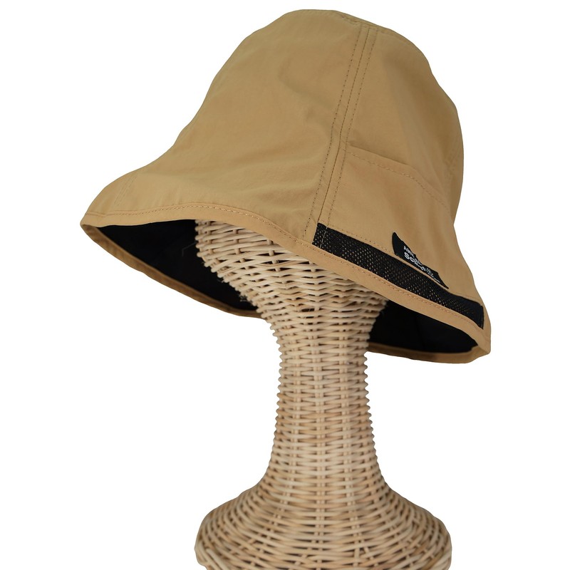 Bliss Leather Sauna Hat with Pockets, Bucket Hat, Unisex, Deep
