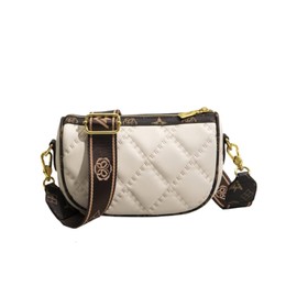 Donboly Cross Body Bag Women - Over the Shoulder Bag with Adjustable Wide Strap & Chain - Versatile Crossbody Bags for Women with Multiple Pockets Small Handbag (white)