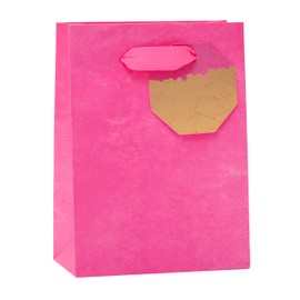 UK Greetings Small Gift Bag for Her/Friend - For Birthdays, Valentine's Day & Other Events - Pink Design