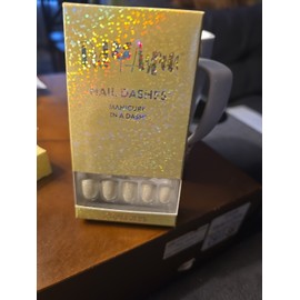 Red Aspen Nail Dashes Short Square: A Dozen Daffodils For Dua~PRESS ON NAILS