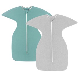 Aomloge PuppyPaws Baby Sleep Sack 2-Pack Set, Transitional Swaddle, Sleep Sack 9-15 Months, Wearable Blanket Baby with 2-Way Zipper Summer, 95% Rayon derived from Bamboo, 5% Spandex