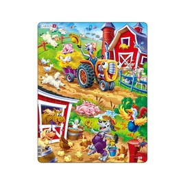 Larsen US15 Happy Days for the Barnyard Animals, 22 Piece Boxless Tray & Frame Jigsaw Puzzle