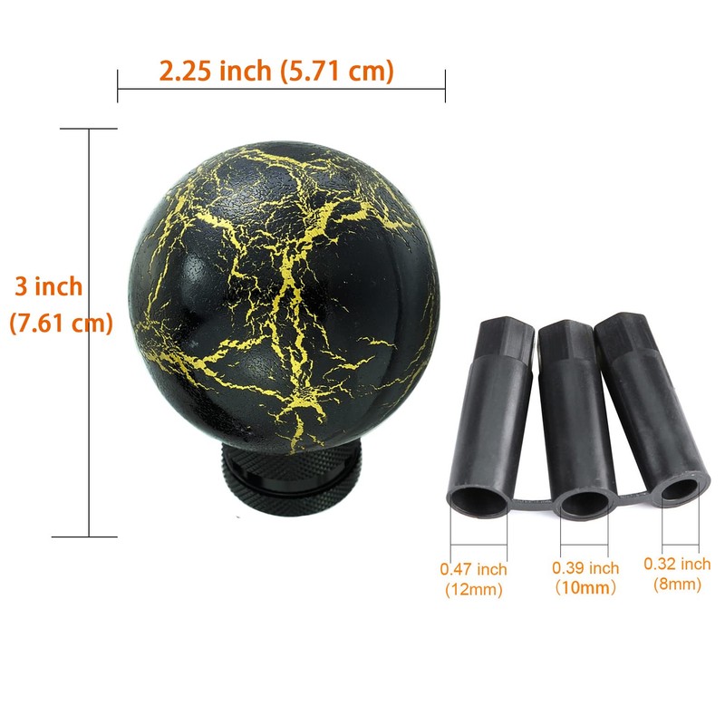 Arenbel Car Racing Round Gear Shifter Grip Speed Handle Marble