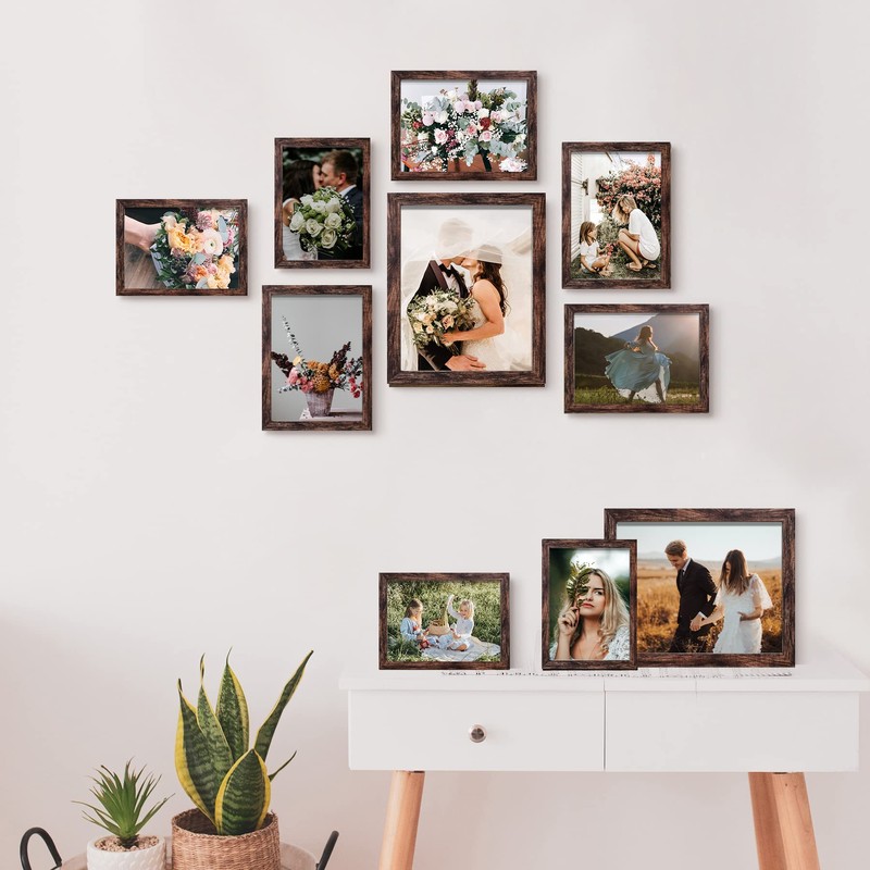 LUCKYLIFE Picture Frame Set 10-Pack, Gallery Wall Frame Collage with