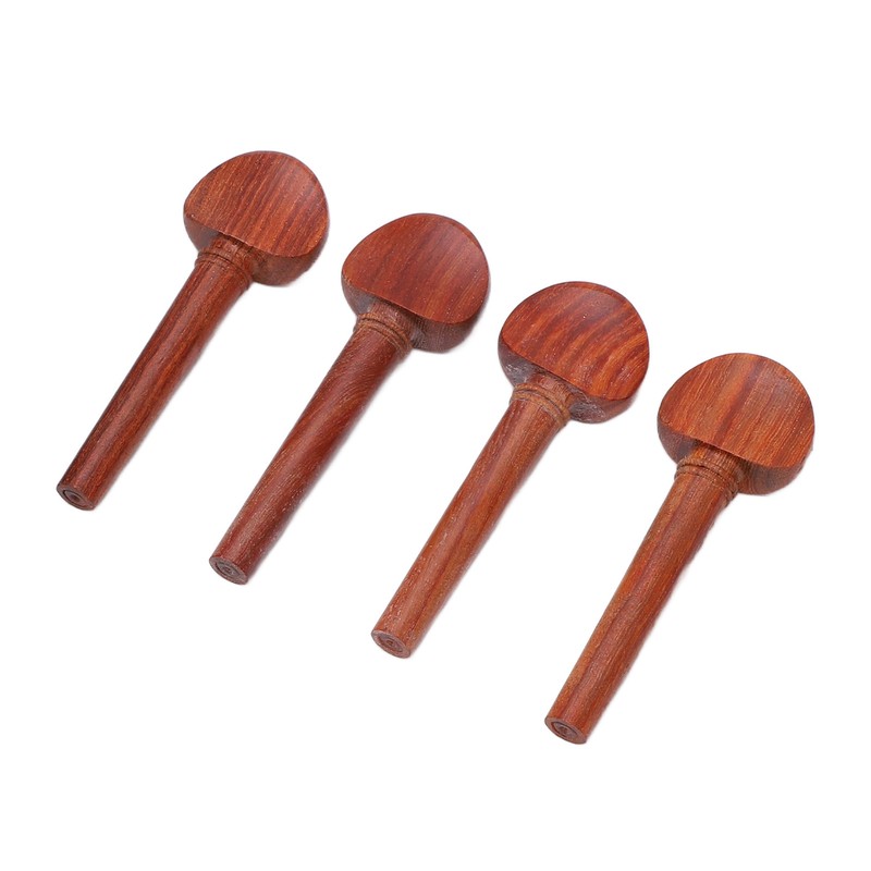 4/4 Wood Violin Parts Tailpiece Chinrest Tuning Pegs Metal Tail