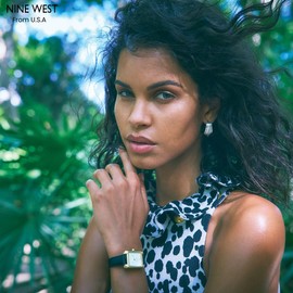 Nine West Women's Sunray Dial Mesh Bracelet Watch