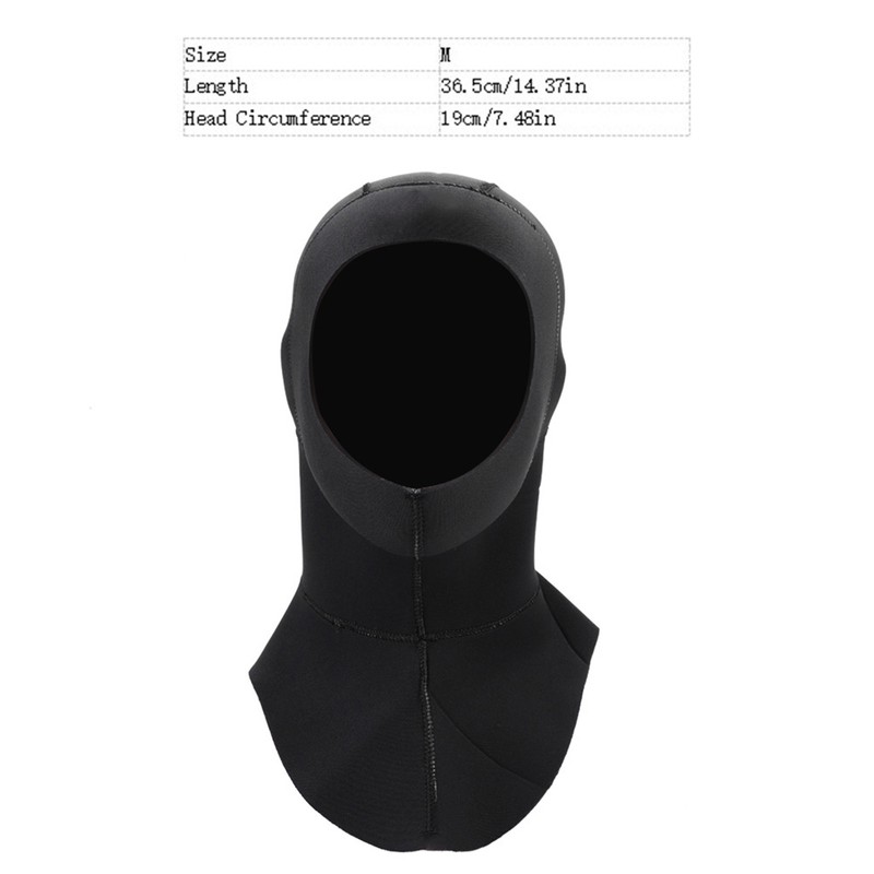 Keepdiving 3MM Neoprene Warm Scuba Diving Snorkeling Cap Hood Watersports