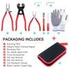 Hilitchi 8Pcs Wheeled Glass Tile Nipper Running Plier Breaking Grozer