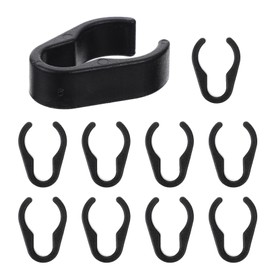 Milisten 10pcs Microphone Clip Flexible Cable Clamp Mic Cord Clamp Cord Clip Wire Holders for Cords Black Stand Cable Clips Black Clip for Cable Organizer Storage Box Electric Wire Plastic