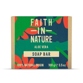Faith In Nature Natural Aloe Vera Hand Soap Bar, Rejuvenating, Vegan and Cruelty Free, No SLS or Parabens, 100 g