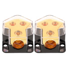 Gadpiparty 2pcs Car Audio Power Distribution Block Splitter Kit Input to Output Automotive Ground Cable Splitter for Audio Connection Vehicles