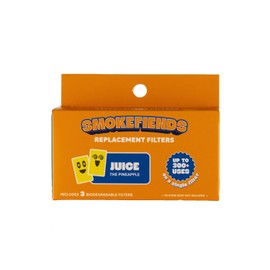 Smoke Fiends 3 Pack Replacement Filters | Discreet HEPA & Carbon Filtration | Biodegradable & Up to 300+ Uses (Juice Pineapple) | Packaging May Vary
