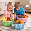 3 Pcs Large Woven Picnic Basket Bamboo Chip Woven Basket