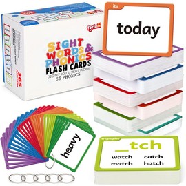 Torlam Sight Words & Phonics Flash Cards Learn to Read Digraphs CVC  Blends Long Vowel Sounds Spelling Reading Phonics Games Site Words