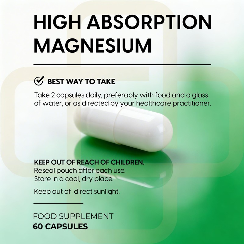 Magnesium Glycinate with Vitamin B6 | 180mg Elemental Magnesium Per