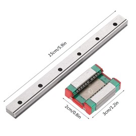 LML12B Miniature Linear Rail Guide with Slide Block 12mm Wide 100mm 150mm 200mm 300mm 450mm(150mm)