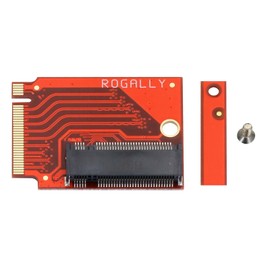Suckoo for Asus Rog Ally Handheld Conversion 2230 to 2280 SSD Hard Drive Expansion High Capacity Board NVME M-Key NGFF M.2 PCIE 4.0 3.0 Gold Finger Adapter 90 Degree Upgrade Converter Red