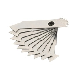 Jetech Utility Knife Refill Blades (10 Pack), Made with Heat-Treated SK2 Steel and Chrome for Fixed-Blade Box Cutter, Includes Portable Carrying Case