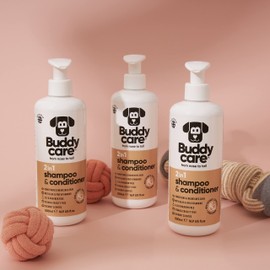 Buddycare Dog Shampoo and Conditioner with Coconut Fragrance with Aloe Vera and Pro Vitamin B5 (2-in-1, 500 ml)