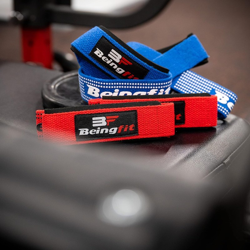 Beingfit Wrist Strap, Muscle Training, Lifting Strap, Set of 2,