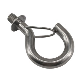 Zerniple (6 Pieces) M6 Hanging Hook 304 Stainless Steel Screw in Ceiling Hook Eye Hook with Spring Buckle