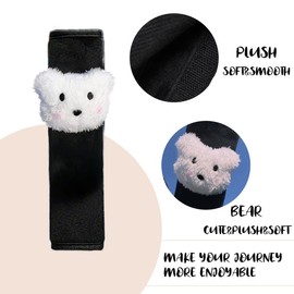 CATOR 2 Pcs gurtpolster kinder, gurtschutz kinder auto, Gurtpolster Auto Kinder, Auto Gurtpolster Gurtschutz mit Katze Motiv, Schutzkissen und Samtbeutel Groß für mehr Komfort auf der Reise