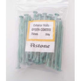 Astone Green Coated Exterior Nails Garden decking Nails (250g x 75mm)
