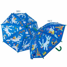 Floss & Rock Pets Color Changing Umbrella, 25.98-inch Height, Rainy Days