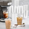 Dealusy 100 Pack - 16 oz Clear Plastic Cups with
