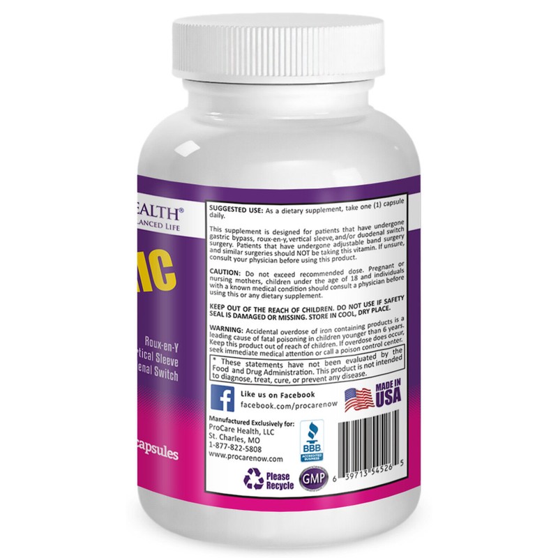 Procare Bariatric Multivitamin | Capsule | 45mg | 30 Count