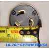 L6-20P 3-Pin Male Twist Lock 220/250V Plug To L5-20R 3-Prong