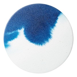 &NE NRS-362-BO Ceramic Diatomaceous Earth Coaster, Indigo Dyeing, Blur Made in Japan, Asbestos, Mino Ware, Japan Blue, Water Absorbent, Heat Resistant, Cool, Glass, Water Drops, Diatomaceous Earth,