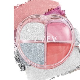 ZVEV Teardrop Bag Palette, Love Eyeshadow, Heart Design, Assorted Colors, Matte & Pearl & Glitter, 4 Colors Eye Shadow Outline, Perfect for Party Makeup, Korean Style, Portable