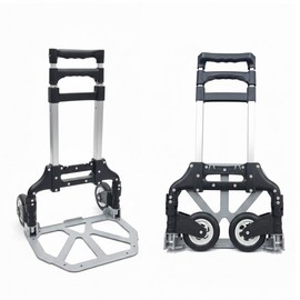 3-Tier Height-Adjustable Portable Folding Hand Truck Portable 3-Tier Folding Cart 2ea