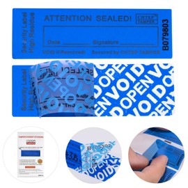 100PCS Tamper-Proof High-Residue VOID Security Labels/Anti-Counterfeit Seals/One-Time Use Protects Product Authenticity/High Security/Suitable for Various Packaging(0.8*2.4inch/Writable/Serial number)